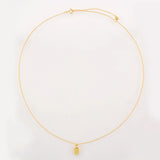 925 Silver Oval Pendant Necklace Clear Zircon Jewels