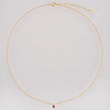925 Silver Red Charm Necklace Zircon CZ Choker