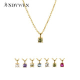 Winter 925 Silver Olive Zircon CZ Charm Necklace Choker