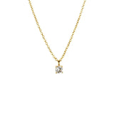 Winter 925 Silver Olive Zircon CZ Charm Necklace Choker
