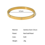 CZ Stainless Steel Bangle Bracelet for Women - Statement Jewelry Gift