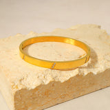 CZ Stainless Steel Bangle Bracelet for Women - Statement Jewelry Gift