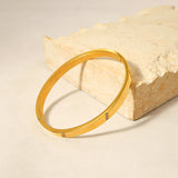CZ Stainless Steel Bangle Bracelet for Women - Statement Jewelry Gift