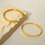 CZ Stainless Steel Bangle Bracelet for Women - Statement Jewelry Gift