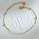 Pearl Stainless Steel Chain Bracelet Charm Jewelry for Women
