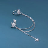 Cubic Zirconia Chain Ear Clips for Women