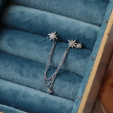 Cubic Zirconia Chain Ear Clips for Women