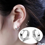 Small Hoop Earring for Women Silver CZ Circle Jewelry Gift