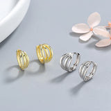 Small Hoop Earring for Women Silver CZ Circle Jewelry Gift