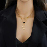 316L Stainless Steel Tassel Necklace for Women, Irregular Jewelry Gift