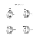316L Stainless Steel Geometric Ear Clips Men's Earrings