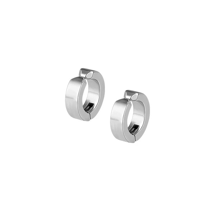 316L Stainless Steel Geometric Ear Clips Men's Earrings
