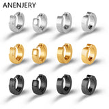 316L Stainless Steel Geometric Ear Clips Men's Earrings