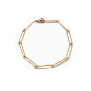 316L Stainless Steel Geometric Hollow Bracelet Ladies Cuban Chain