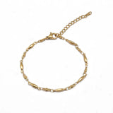 316L Stainless Steel Geometric Hollow Bracelet Ladies Cuban Chain
