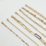 316L Stainless Steel Geometric Hollow Bracelet Ladies Cuban Chain