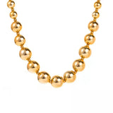 316L Stainless Steel Luky Beads Necklace for Women