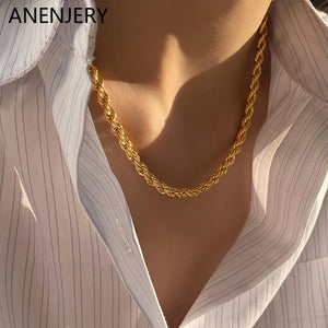316L Stainless Steel Thick Chain Necklace for Men Women