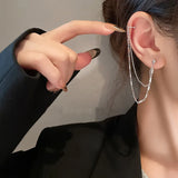 Butterfly Star Heart Chain Tassel Earrings Women Piercing Long Earrings Ear Cuff
