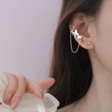 Butterfly Star Heart Chain Tassel Earrings Women Piercing Long Earrings Ear Cuff