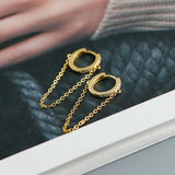 Chain Tassel Earrings for Women French Jewelry