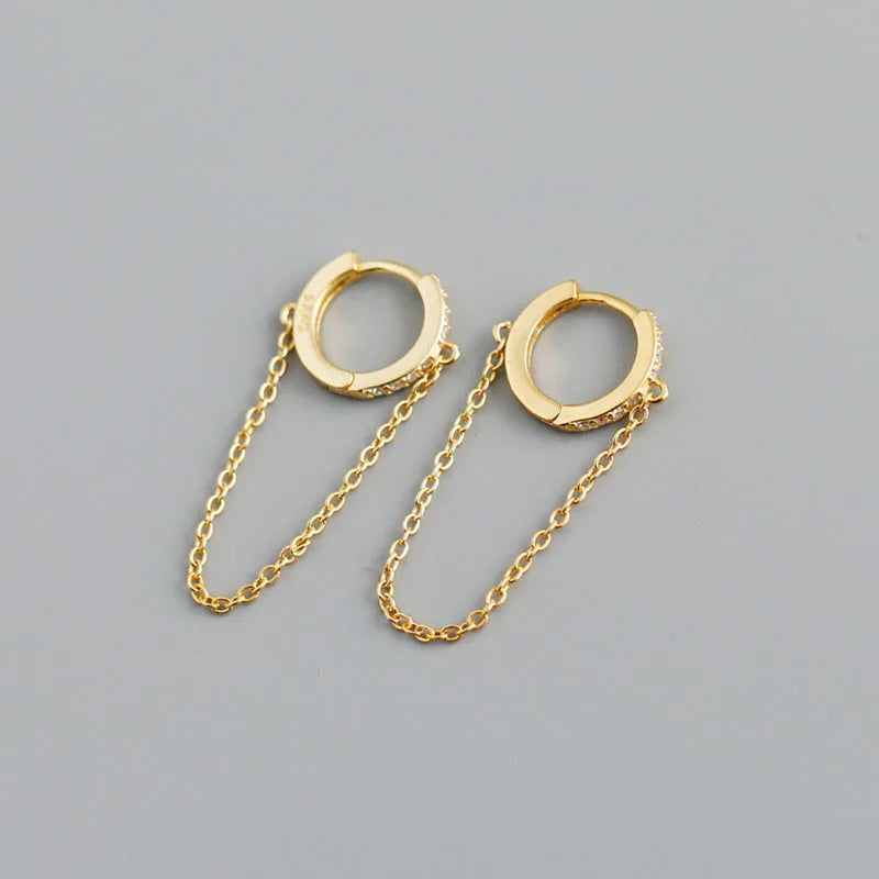 Chain Tassel Earrings for Women French Jewelry