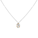 Colorful CZ 26 Letter Pendant Necklace Women Choker Chain