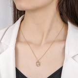 Colorful CZ 26 Letter Pendant Necklace Women Choker Chain