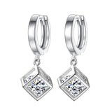 Cube Zircon Dangle Earrings Wedding Jewelry S-E228