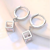 Cube Zircon Dangle Earrings Wedding Jewelry S-E228