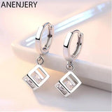 Cube Zircon Dangle Earrings Wedding Jewelry S-E228