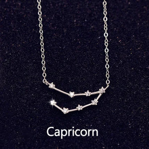 Charm 12 Constellation Necklace For Women Star Zodiac Sign Necklace