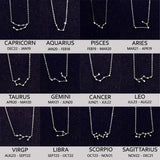 Charm 12 Constellation Necklace For Women Star Zodiac Sign Necklace