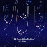 Charm 12 Constellation Necklace For Women Star Zodiac Sign Necklace