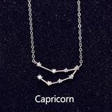 Charm 12 Constellation Necklace For Women Star Zodiac Sign Necklace