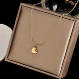 L316 Stainless Steel Small Heart Pendant Necklace Ladies Clavicle Chain