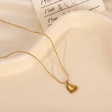 L316 Stainless Steel Small Heart Pendant Necklace Ladies Clavicle Chain