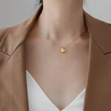 L316 Stainless Steel Small Heart Pendant Necklace Ladies Clavicle Chain