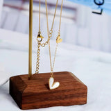 L316 Stainless Steel Heart Pendant Necklace for Women