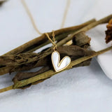 L316 Stainless Steel Heart Pendant Necklace for Women