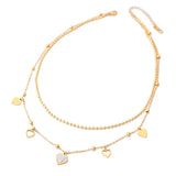 Heart Pendant Necklace for Women, Zircon Hollow, Clavicle Chain Gift