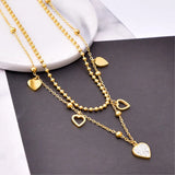 Heart Pendant Necklace for Women, Zircon Hollow, Clavicle Chain Gift