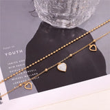 Heart Pendant Necklace for Women, Zircon Hollow, Clavicle Chain Gift