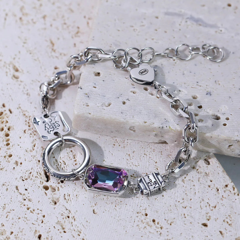 Colorful Stone Chain Bracelet for Women