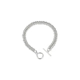 Stackable Round Circle Chain Bracelet for Women
