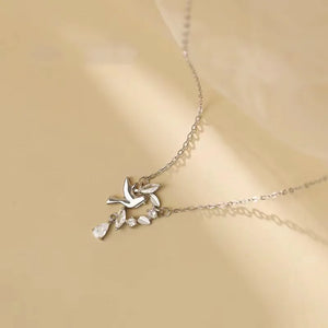 Zircon Wheat Pendant Necklace for Women