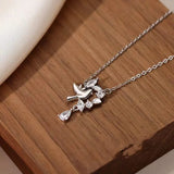 Zircon Wheat Pendant Necklace for Women