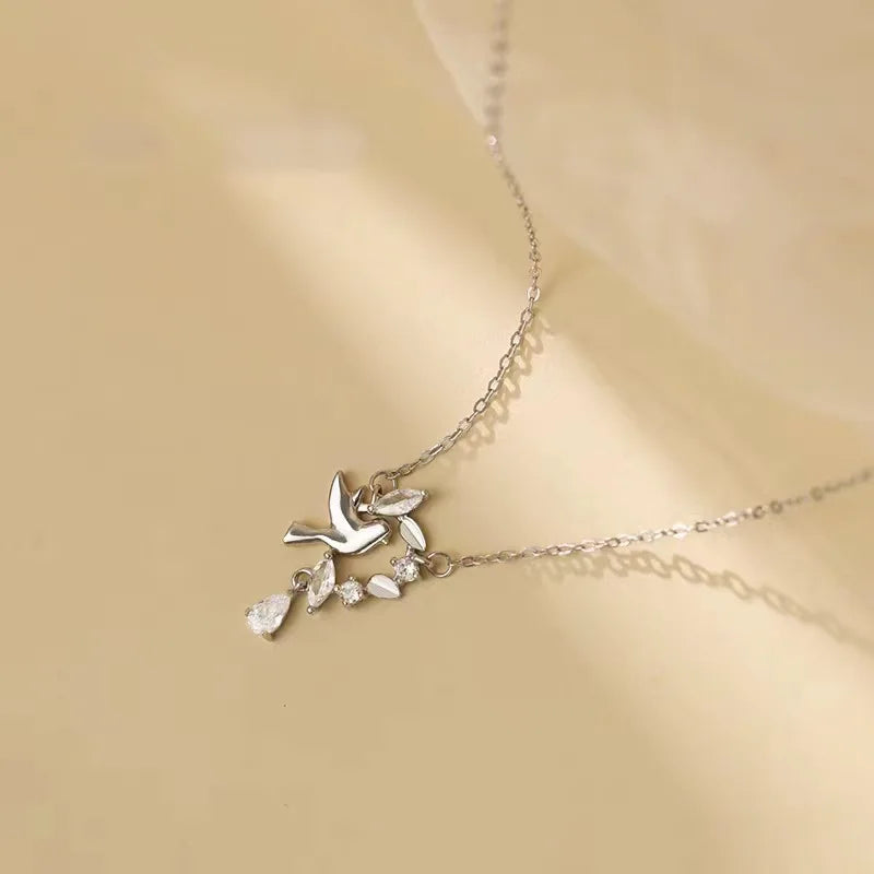Zircon Wheat Pendant Necklace for Women