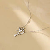 Zircon Wheat Pendant Necklace for Women