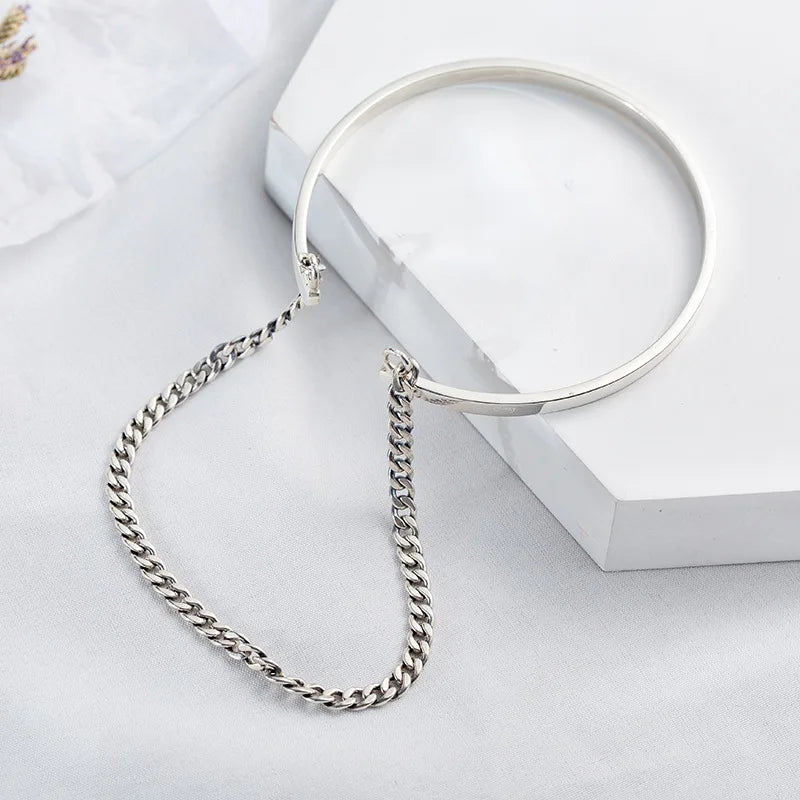 Silver Double Layer Cuff Bracelet Bangles Wedding Jewelry Gift